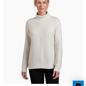Women's Cream Turtleneck Sweater